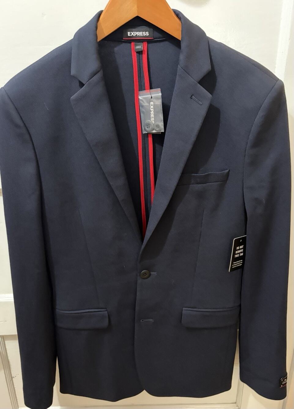 I15 NWT EXPRESS Performance Navy Blue Sport Coat Blazer 36r Stretch Xt Slim $198